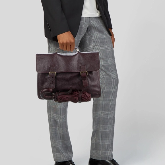 Prada Vintage Vary Rare Elephant Embossed Leather Briefcase & Umbrella - Picture 12 of 14